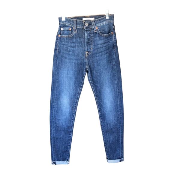 Levi's Blue Denim Jeans Wedgie Skinny High Rise Stretch Women's Size 24 - Picture 7 of 16